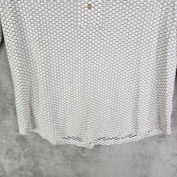 Women's Dana Buchman Top BlouseV Neck 3/4 Sleeve Geometric Pattern Size XL - Picture 3 of 11